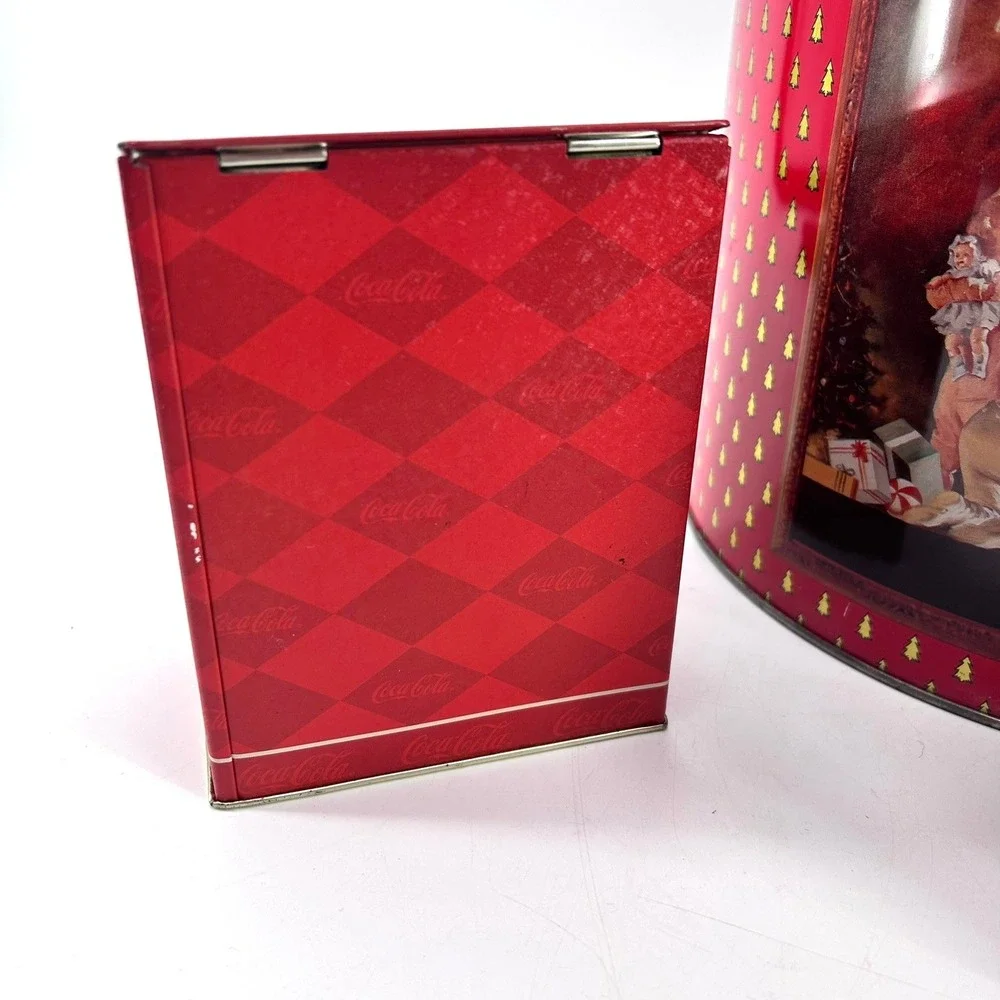 Vintage Coca-Cola Christmas Tins Set Santa Claus Polar Bear Holiday Decor 5pc